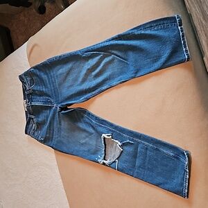 Abercrombie & Fitch Curve Love Ankle Straight Ultra High Rise